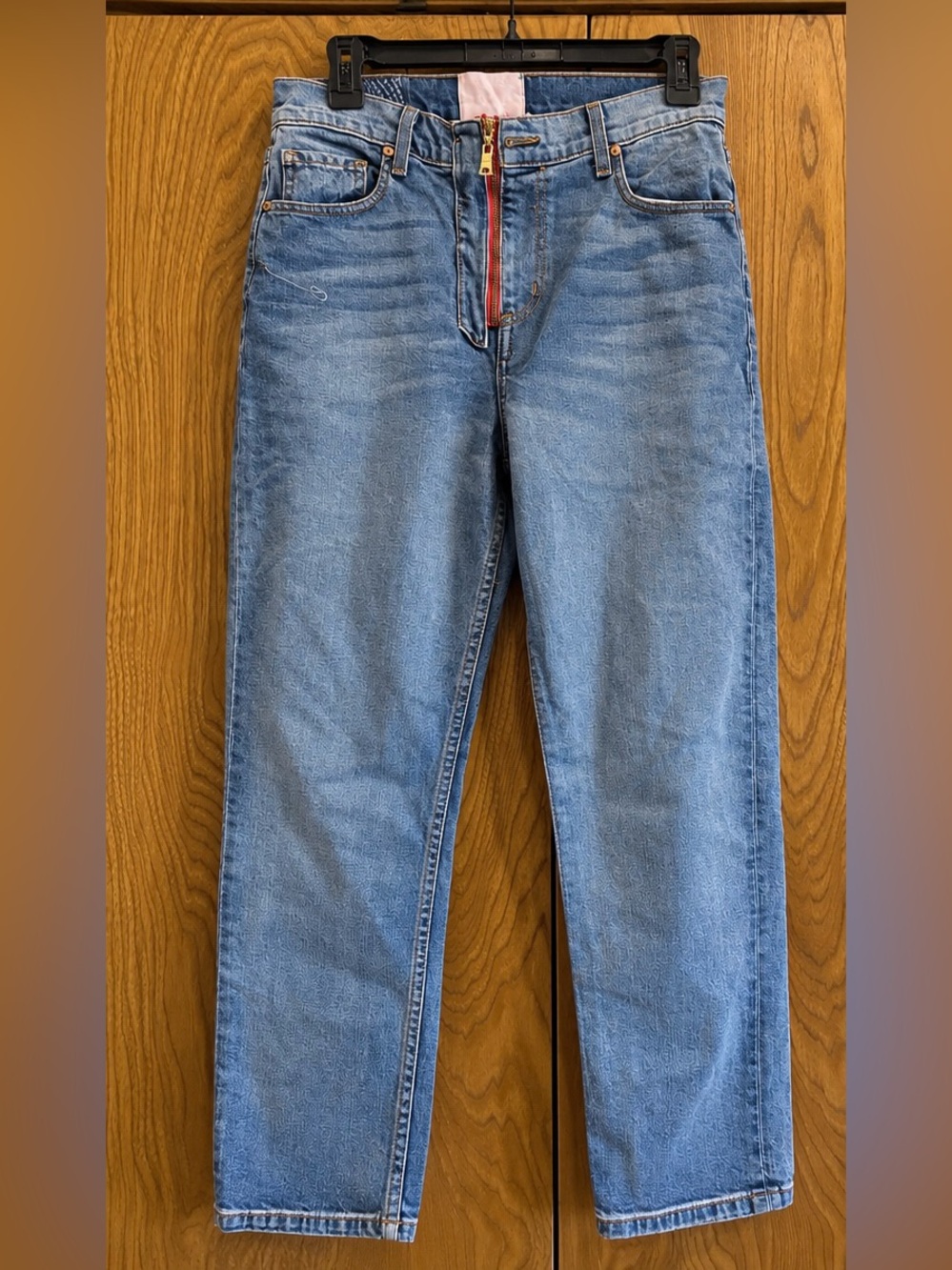 NWT REVICE Denim Mon Amour Heart Patch Jeans Blue Red Size 31